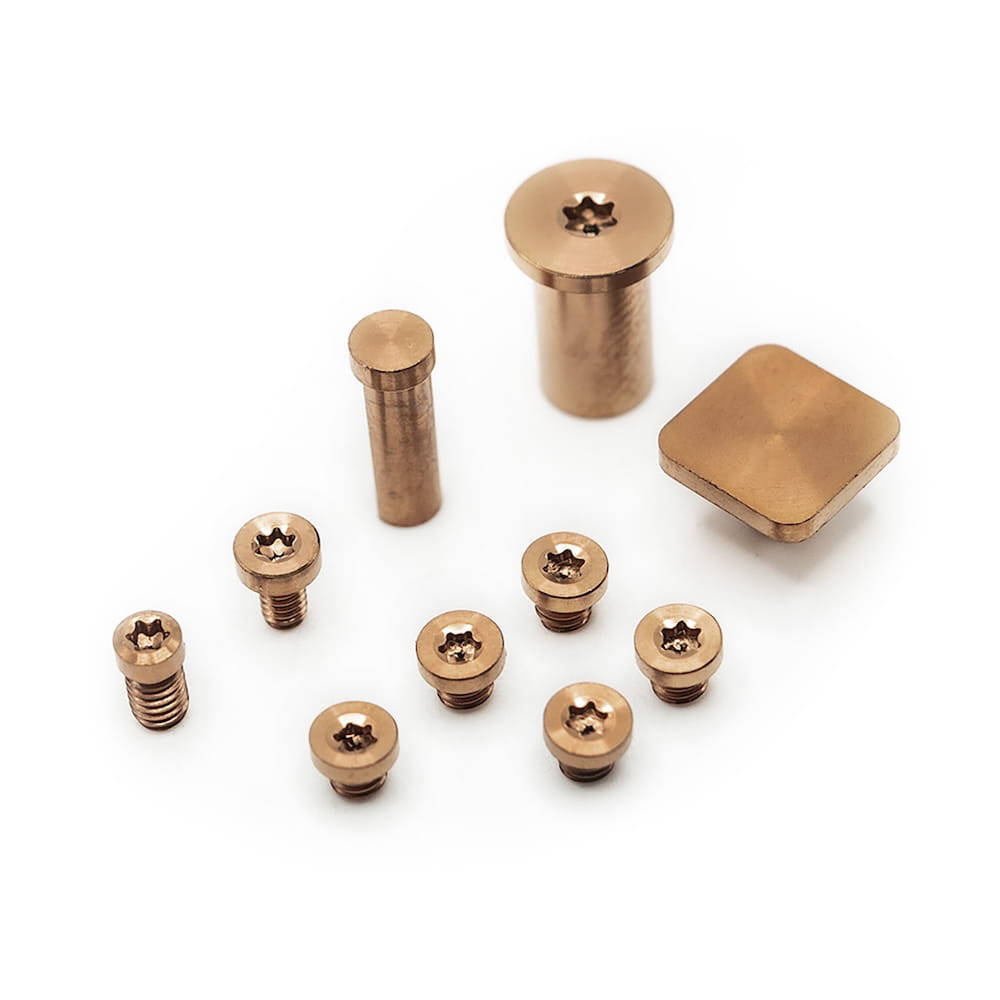 TiRant ULTRA Spare Titanium Anodized 10-Piece Screw & Hardware Kit (Blue / Gold / Bronze) - Image 3