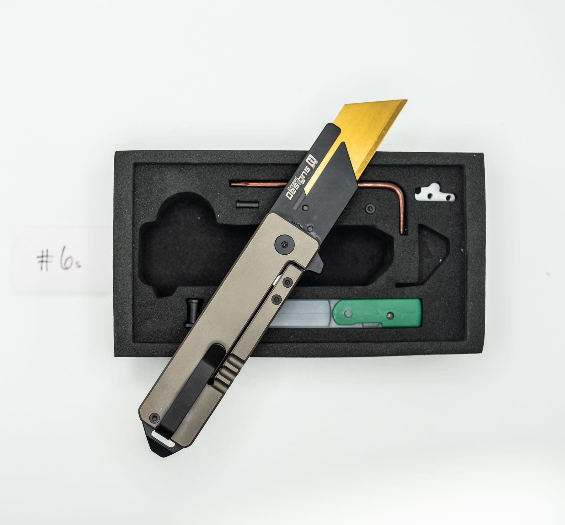 ITEM #6S — TiRant RAZOR V3 Smooth Centurion Bronze ANO W/Skiff Bearings W/Pry Bar (6AL-4V Ti + Box Kit) 10/10 NEW — Only One Available - Image 3