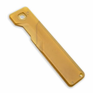 ULTEM AMBER/BRONZE SEMI-TRANSPARENT RH HANDLE SCALE (TIRANT® ULTRA) *Limited Drop - I will send you my knife for installation (+$6)