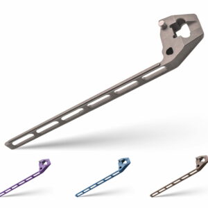 TiRant ULTRA Full-Length SKELETON MILLED 'Integral-Like' Back Spacer PRY BAR (Stonewashed or Color ANO 6AL-4V Titanium)