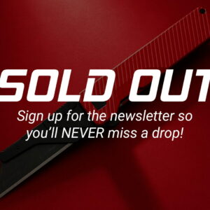 DROP SOLD OUT - Crimson Red - TiRant® ULTRA (6AL-4V Titanium) DUAL Deep-Slash + Jet-Black Hardware