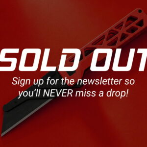 DROP SOLD OUT - Crimson Red - TiRant® ULTRA (6AL-4V Titanium) Skeleton Milled + Jet-Black Hardware