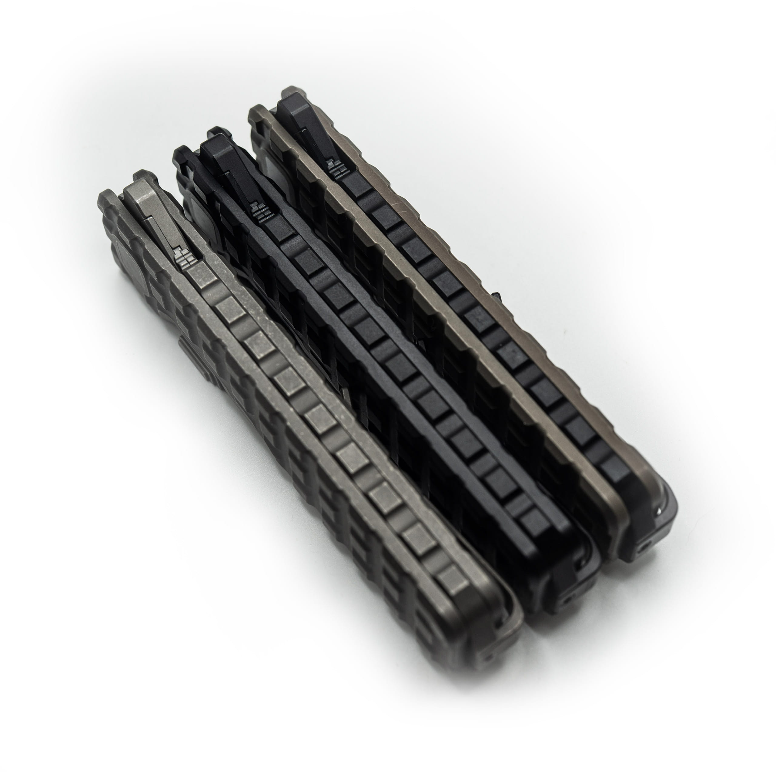 TiRant® ULTRA Utility Knife W/HotSwap™ Blade Replacements (Stonewashed 6AL-4V Titanium) FULL FRAG Milled W/Frag Pattern Matched 'Integral-like' Back Spacer - Image 9