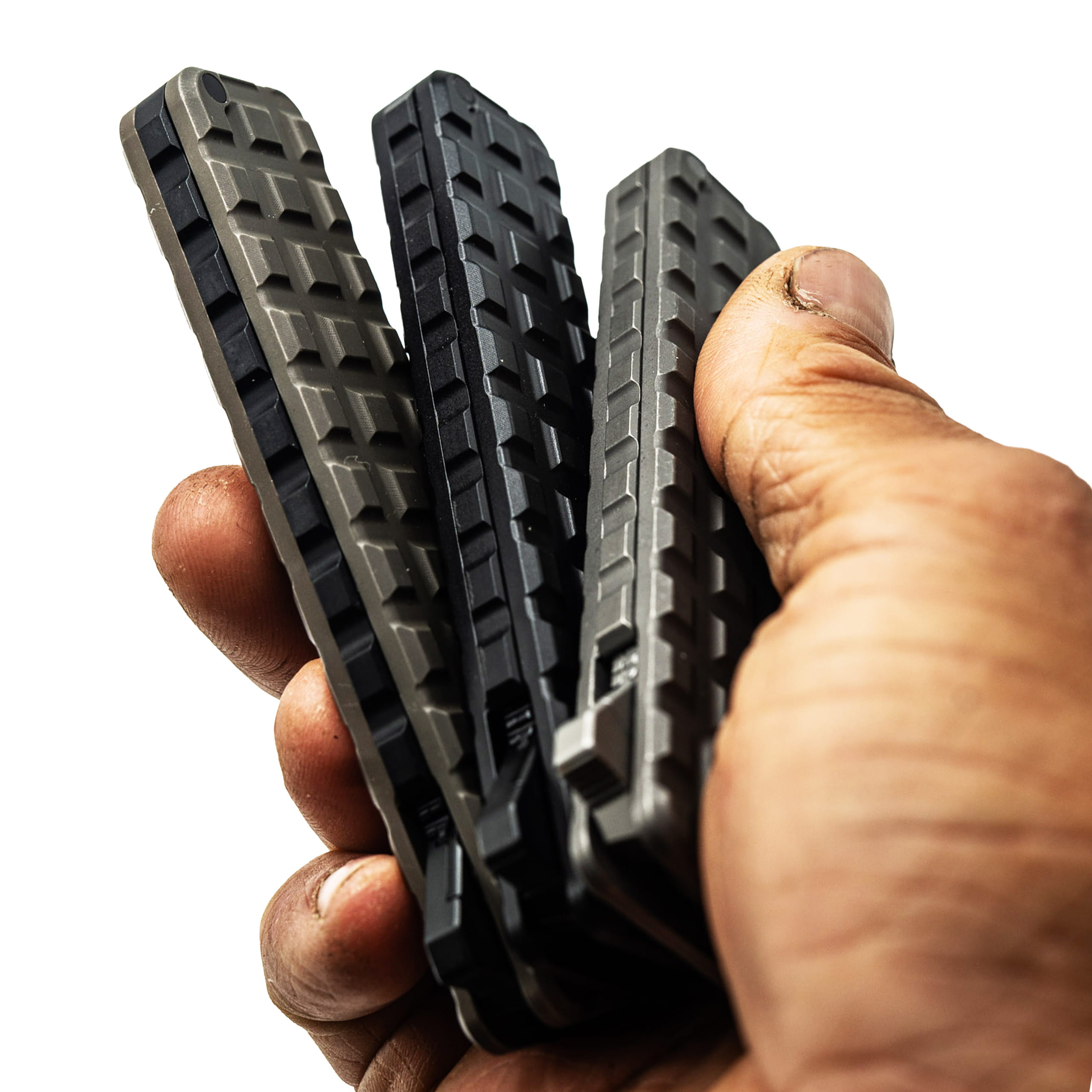 TiRant® ULTRA Utility Knife W/HotSwap™ Blade Replacements (Stonewashed 6AL-4V Titanium) FULL FRAG Milled W/Frag Pattern Matched 'Integral-like' Back Spacer - Image 7