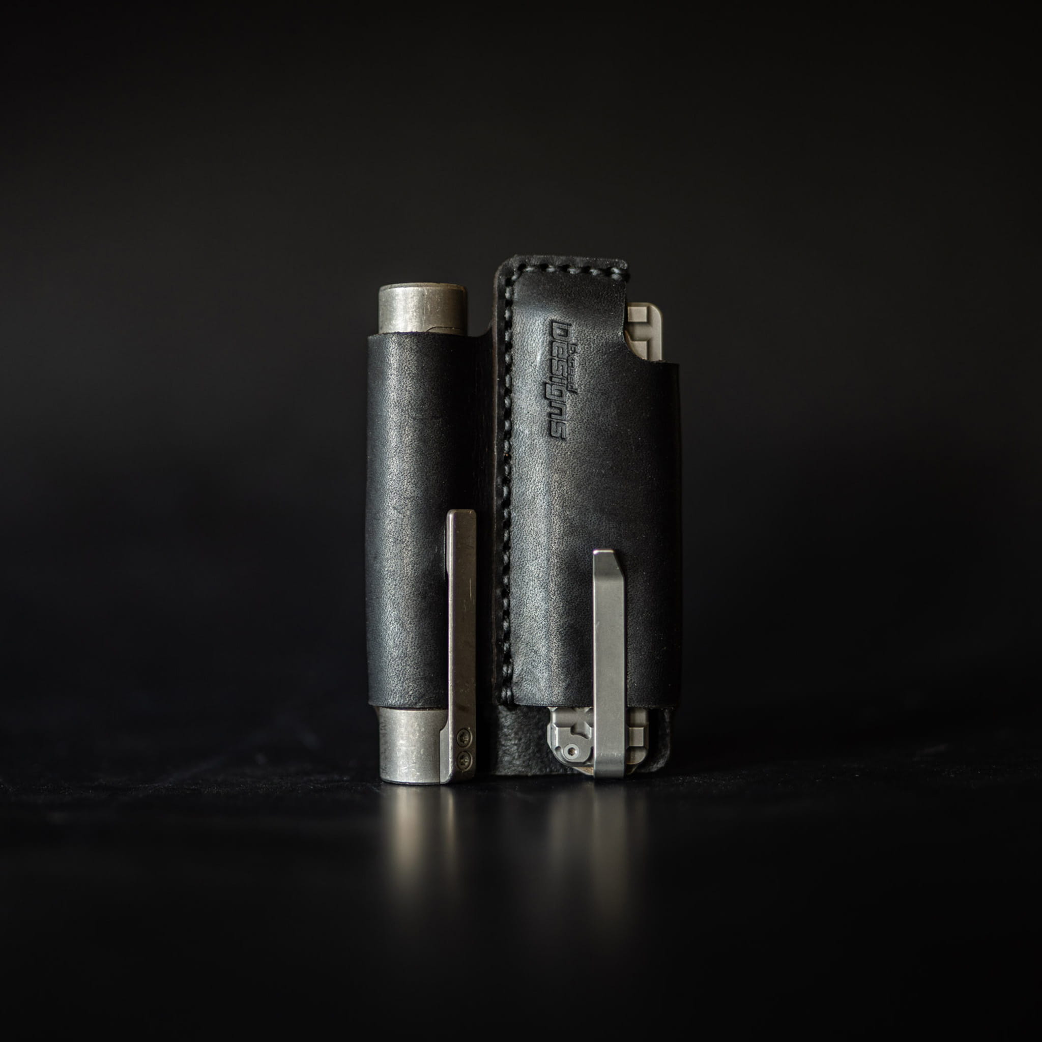 Exceed Designs FieldPro EDC Pocket Organizer (Black - 100% USA MADE Genuine Horween Dublin Leather) - Image 19