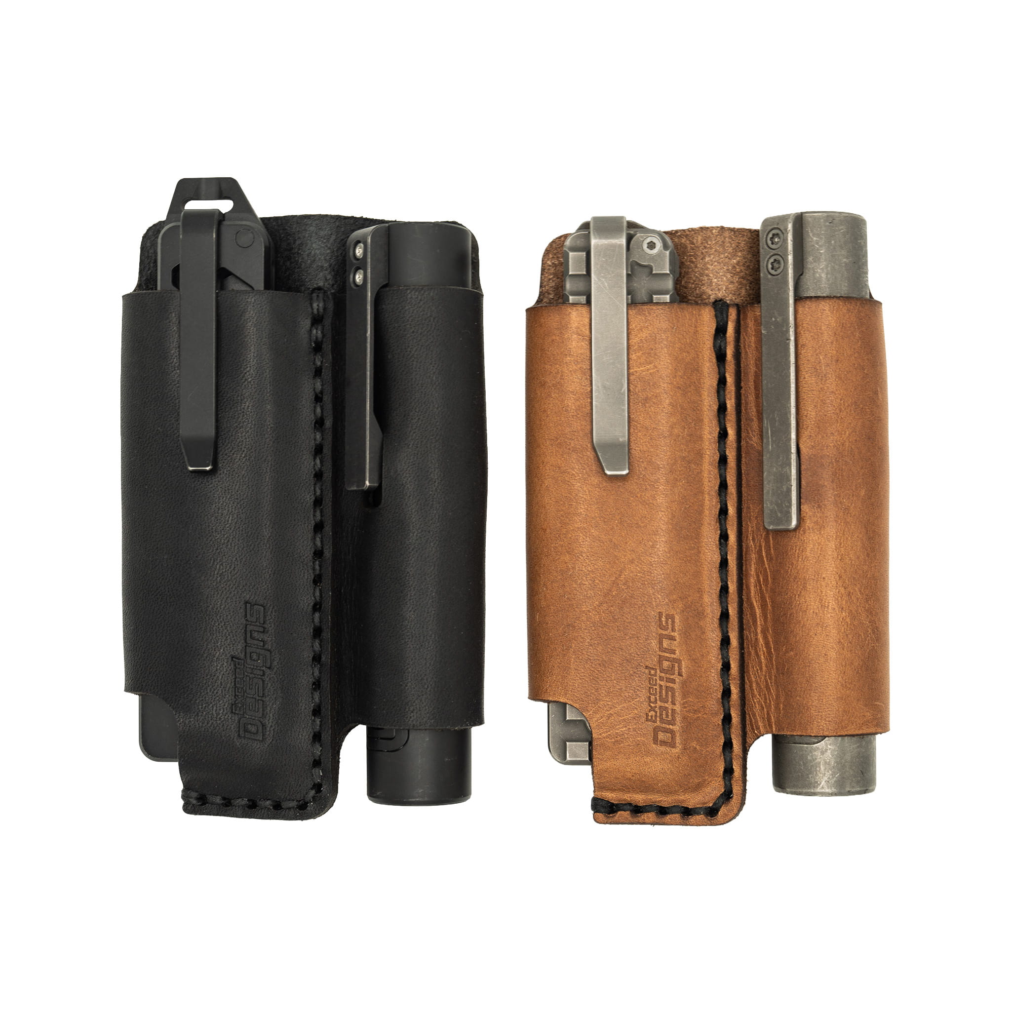 Exceed Designs FieldPro EDC Pocket Organizer (Black - 100% USA MADE Genuine Horween Dublin Leather) - Image 16